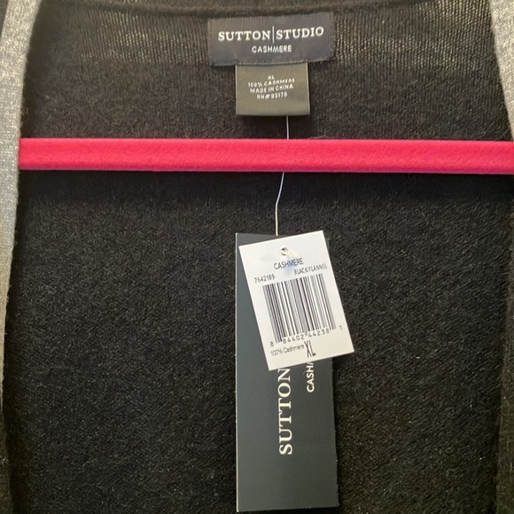 NWT Gorgeous 100% Cashmere Sutton Studio Long Cardigan, size XL - Picture 3 of 4